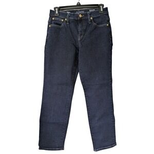 J, Crew Petite Mid Rise Slim‎ Jeans 2003 Super Size 26P Resin Rinse $128 CC541